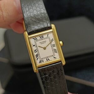 1980s Vintage Technos Quartz “Tank Louis” Dress Watch
Gold-Plated Case